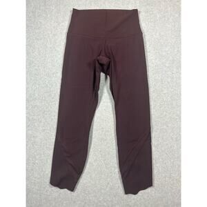 Lululemon Cropped Leggings Women's Dark Maroon High Rise Yoga Pants